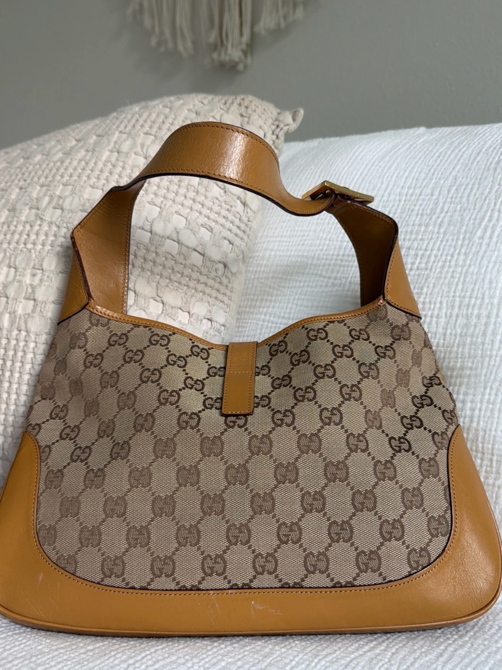 Vintage Gucci Jackie GG Monogram Shoulder Bag | Authentic w/ COA - Picture 4 of 12